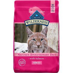Blue Buffalo Wilderness Salmon Recipe Grain-Free Dry Cat Food, 11-lb bag, bundle of 2