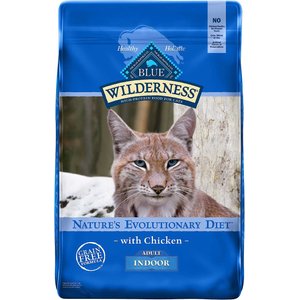 Blue Buffalo Wilderness Indoor Chicken Recipe Grain-Free Dry Cat Food, 11-lb bag, bundle of 2