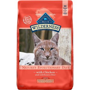 Blue Buffalo Wilderness Indoor Hairball & Weight Control Chicken Recipe Grain-Free Dry Cat Food, 11-lb bag, bundle of 2