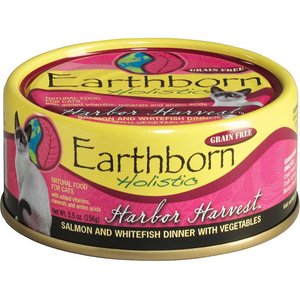 Earthborn Holistic Harbor Harvest Grain-Free Natural Canned Cat & Kitten Food, 5.5-oz, case of 24, bundle of 2