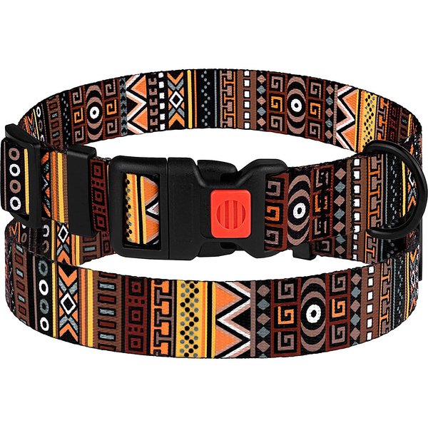 CollarDirect Tribal Pattern 3 Nylon Dog Muzzle, Blue, Medium/Large