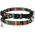 CollarDirect Tribal Pattern Aztec Design Nylon Breakaway Cat Collar with Bell, Multicolor 1