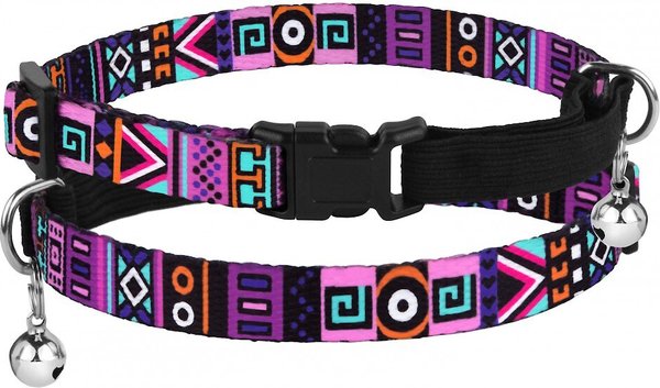 CollarDirect Tribal Pattern Aztec Design Nylon Breakaway Cat Collar with Bell, Multicolor 2 slide 1 of 4