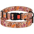 CollarDirect Floral Design Pattern Nylon Dog Collar, Beige, Large
