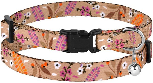 CollarDirect Floral Design Pattern Nylon Cat Collar, Beige slide 1 of 3