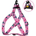 CollarDirect Floral Pattern Adjustable Nylon Step-in Dog Harness, Pink, Small