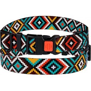 CollarDirect Tribal Pattern Ethnic Design Nylon Dog Collar, Multicolor 1, Small