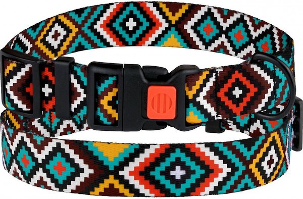 CollarDirect Tribal Pattern Ethnic Design Nylon Dog Collar, Multicolor 1, Large slide 1 of 5