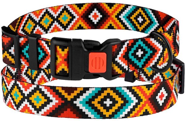 CollarDirect Tribal Pattern Ethnic Design Nylon Dog Collar, Multicolor 3, Medium slide 1 of 4