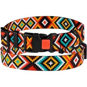 CollarDirect Tribal Pattern Ethnic Design Nylon Dog Collar, Multicolor 3, Medium