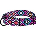 CollarDirect Tribal Pattern Ethnic Design Nylon Martingale Dog Collar, Multicolor 2, Large