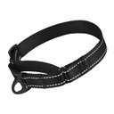 CollarDirect Reflective Martingale Nylon Dog Collar, Black, Medium