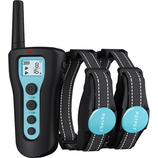 PATPET P680 Lightweight Remote Dog Training Collar, Black, 2 count