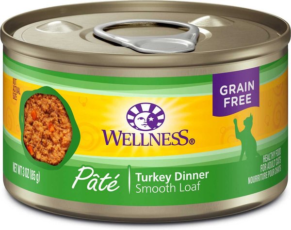 Wellness Complete Health Turkey Formula Grain-Free Canned Cat Food, 3-oz, case of 24, bundle of 2 slide 1 of 8