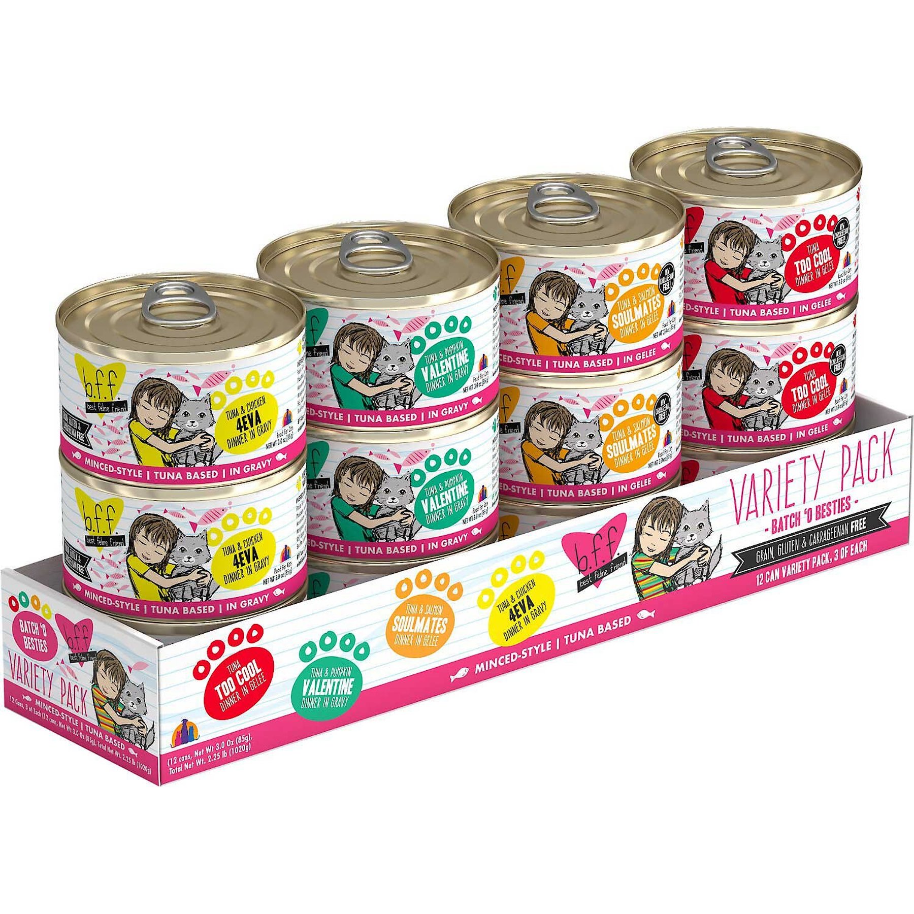 BFF Batch O Besties Variety Pack Canned Cat Food 5.5 oz case of 8 Chewy