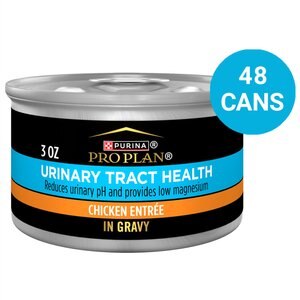 Purina Pro Plan Gravy Chicken Entrée Urinary Health Tract Cat Food, 3-oz can, case of 24, bundle of 2