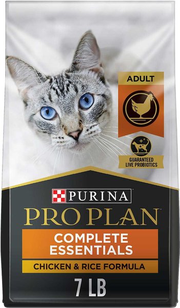 Purina Pro Plan Chicken & Rice Formula with Probiotics High Protein Cat Food, 7-lb bag, bundle of 2 slide 1 of 10