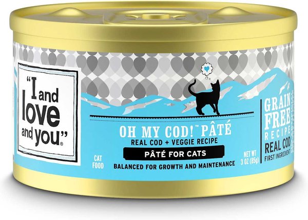 I and Love and You Oh My Cod! Pate Grain-Free Canned Cat Food, 5-oz, case of 12, bundle of 2 slide 1 of 10