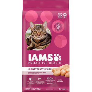 Iams ProActive Health Urinary Tract Health with Chicken Adult Dry Cat Food, 3.5-lb bag, bundle of 2