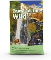 Taste of the Wild Rocky Mountain All Life Stages High Protein Grain-Free Recipe with Roasted Venison & Smoke-Flavored Salmon Dry Cat Food, 28-lb bundle