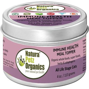 Natura Petz Organics Immune Health Cat Food Topper, 4-oz tin, 4-oz tin, bundle of 2
