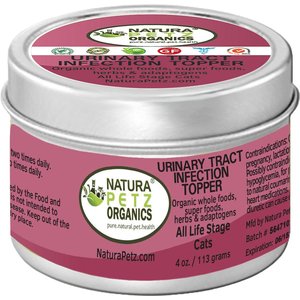 Natura Petz Organics Urinary Tract Infection Cat Food Topper, 4-oz tin, 4-oz tin, bundle of 2