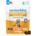 Vetnique Labs Seniorbliss Season Allergy Salmon Flavored Soft Chews Allergy Supplement for Senior Dogs, 30 count