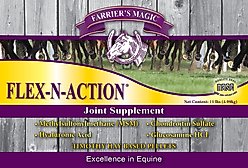 Farrier's Magic Flex-N-Action Joint Hay Flavor Pellets Horse Supplement, 11-lb tub slide 1 of 3