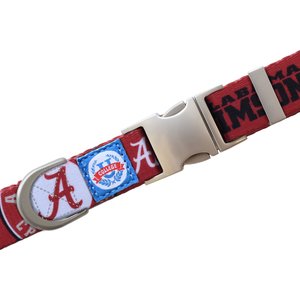 Littlearth NCAA Premium Dog & Cat Collar, Alabama Crimson Tide, Large