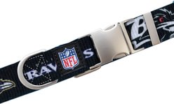 Littlearth NFL Premium Dog & Cat Collar, Baltimore Ravens, Medium