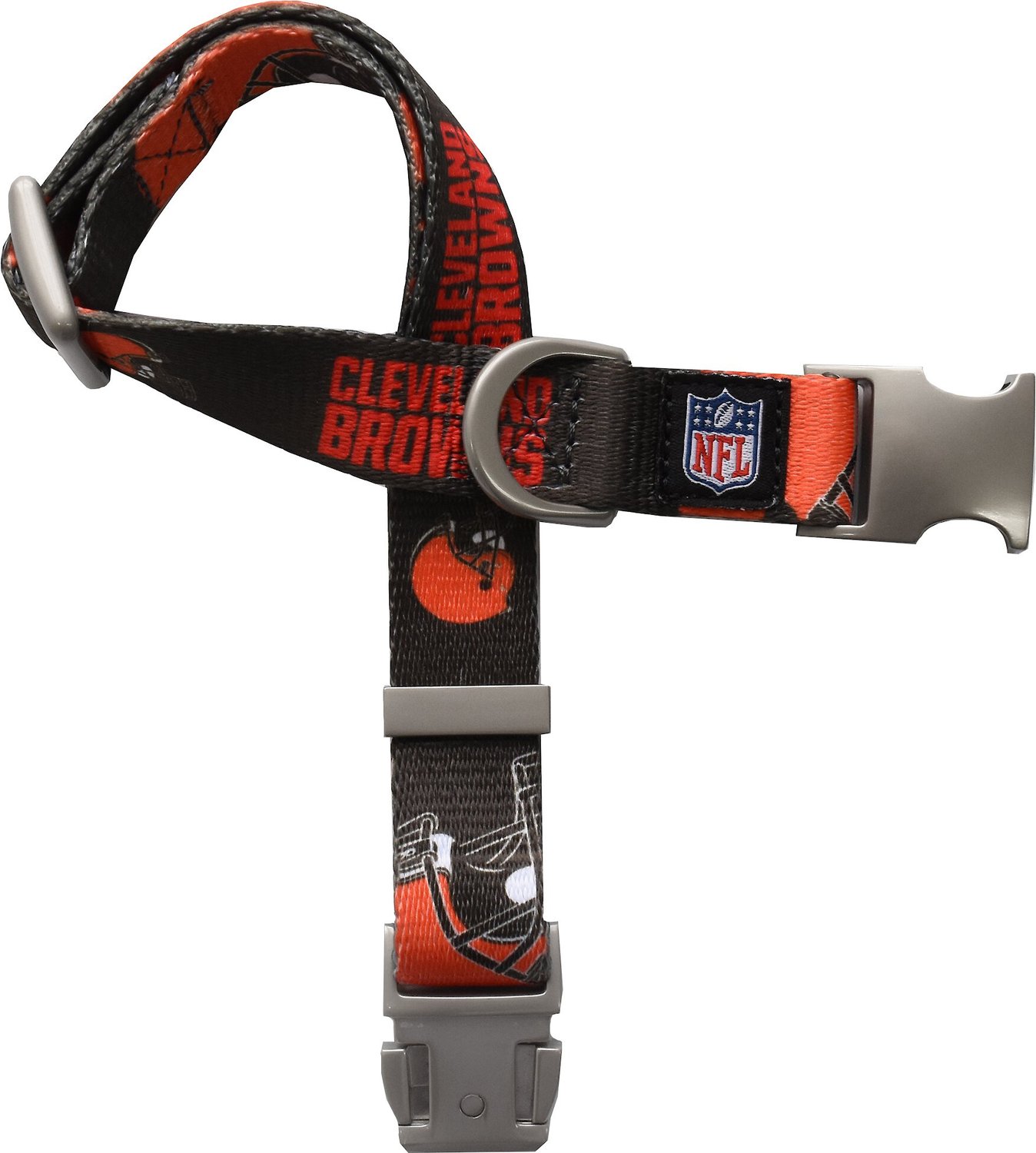LITTLEARTH NFL Premium Dog & Cat Collar, Cleveland Browns, Small