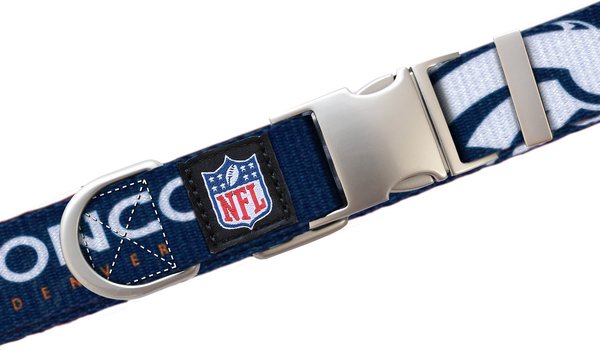 Littlearth NFL Premium Dog & Cat Collar, Denver Broncos, Small slide 1 of 2