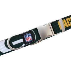 Littlearth NFL Premium Dog & Cat Collar, Green Bay Packers, Large