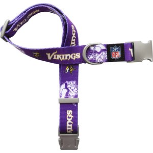 Littlearth NFL Premium Dog & Cat Collar, Minnesota Vikings, Small
