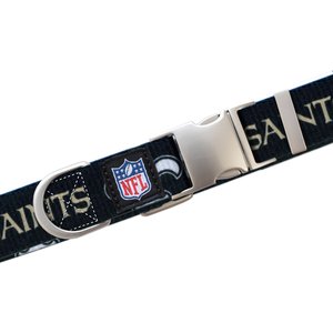 Littlearth NFL Premium Dog & Cat Collar, New Orleans Saints, Medium