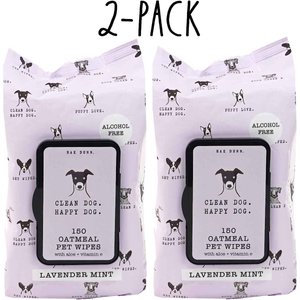 Rae Dunn Clean Dog. Happy Dog. Dog Wipes, 150 count, 2 pack
