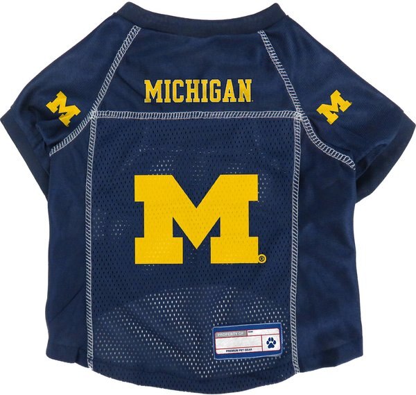 Littlearth NCAA Basic Dog & Cat Jersey, Michigan Wolverines, X-Small slide 1 of 5