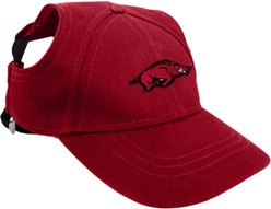 Littlearth NCAA Dog & Cat Baseball Hat, Arkansas Razorbacks, Small