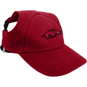 Littlearth NCAA Dog & Cat Baseball Hat, Arkansas Razorbacks, Large