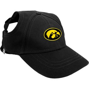 Littlearth NCAA Dog & Cat Baseball Hat, Iowa Hawkeyes, Medium