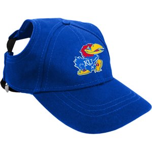 Littlearth NCAA Dog & Cat Baseball Hat, Kansas Jayhawks, Medium