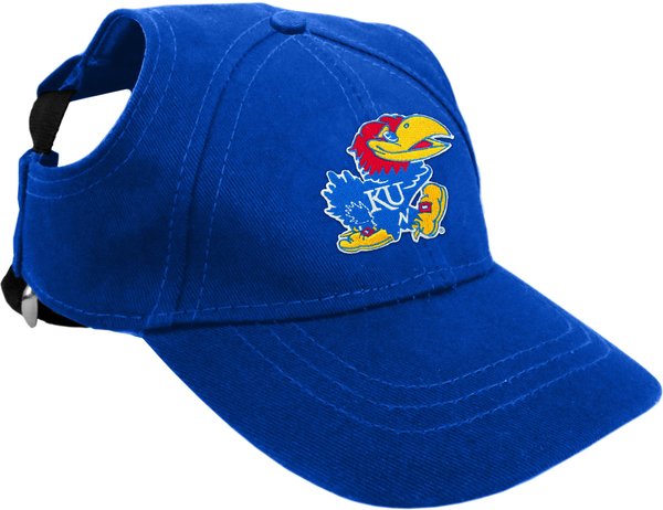 Littlearth NCAA Dog & Cat Baseball Hat, Kansas Jayhawks, X-Small slide 1 of 2