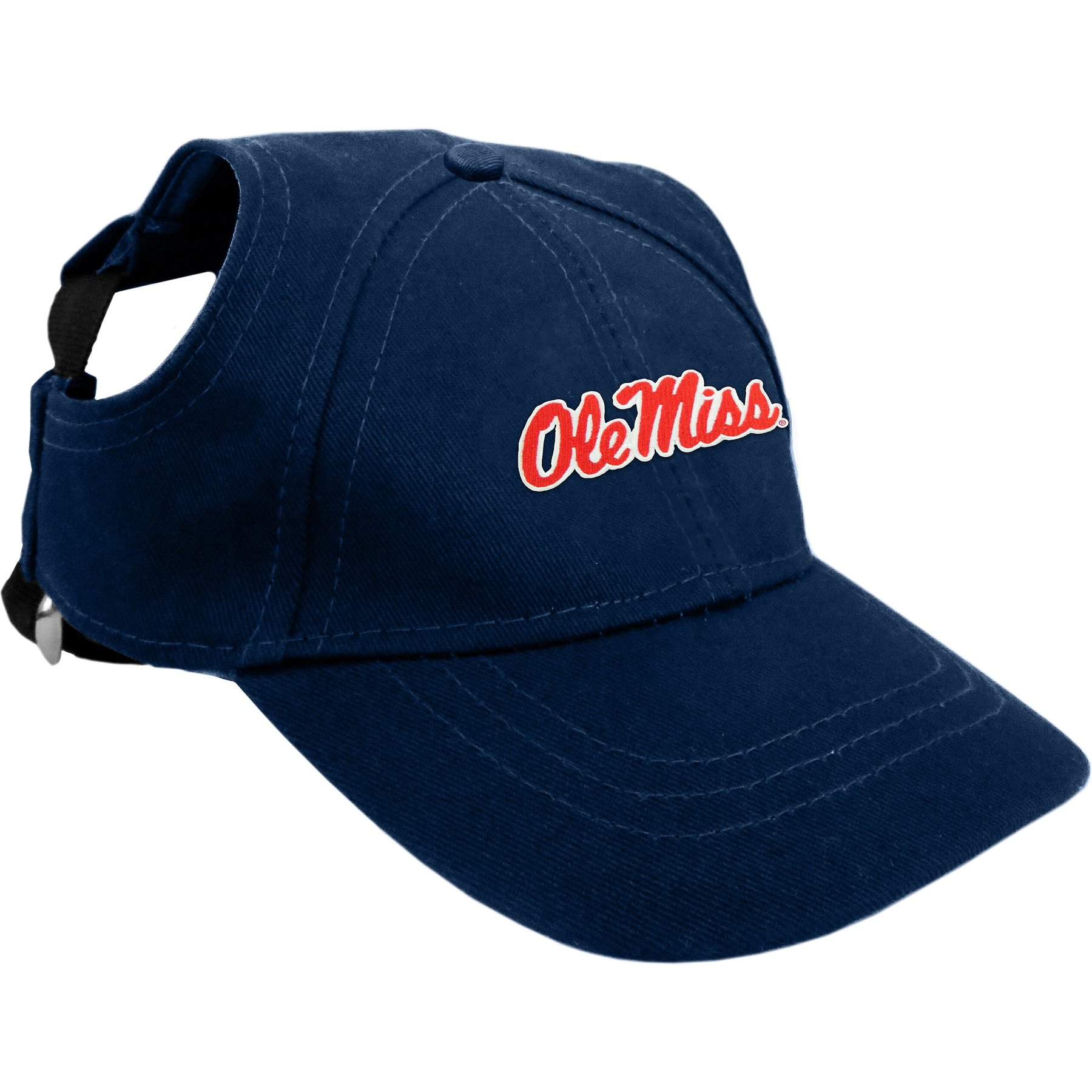 Littlearth NCAA Dog & Cat Baseball Hat, Mississippi Ole Miss Rebels, Medium