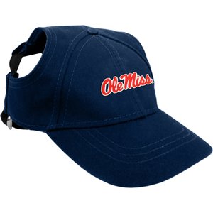 Littlearth NCAA Dog & Cat Baseball Hat, Mississippi Old Miss Rebels, Medium