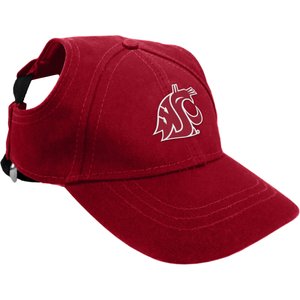 Littlearth NCAA Dog & Cat Baseball Hat, Washington State Cougars, X-Large