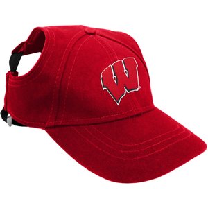 Littlearth NCAA Dog & Cat Baseball Hat, Wisconsin Badgers, Large