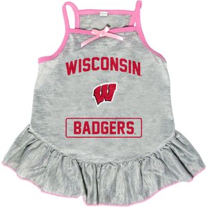 Littlearth NCAA Dog & Cat Dress, Wisconsin Badgers, Small