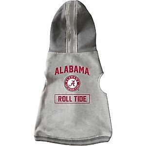 Littlearth NCAA Dog & Cat Hooded Crewneck Sweater, Alabama Crimson Tide, Small
