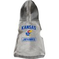 Littlearth NCAA Dog & Cat Hooded Crewneck Sweater, Kansas Jayhawks, X-Small