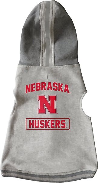Littlearth NCAA Dog & Cat Hooded Crewneck Sweater, Nebraska Cornhuskers, Teacup slide 1 of 5